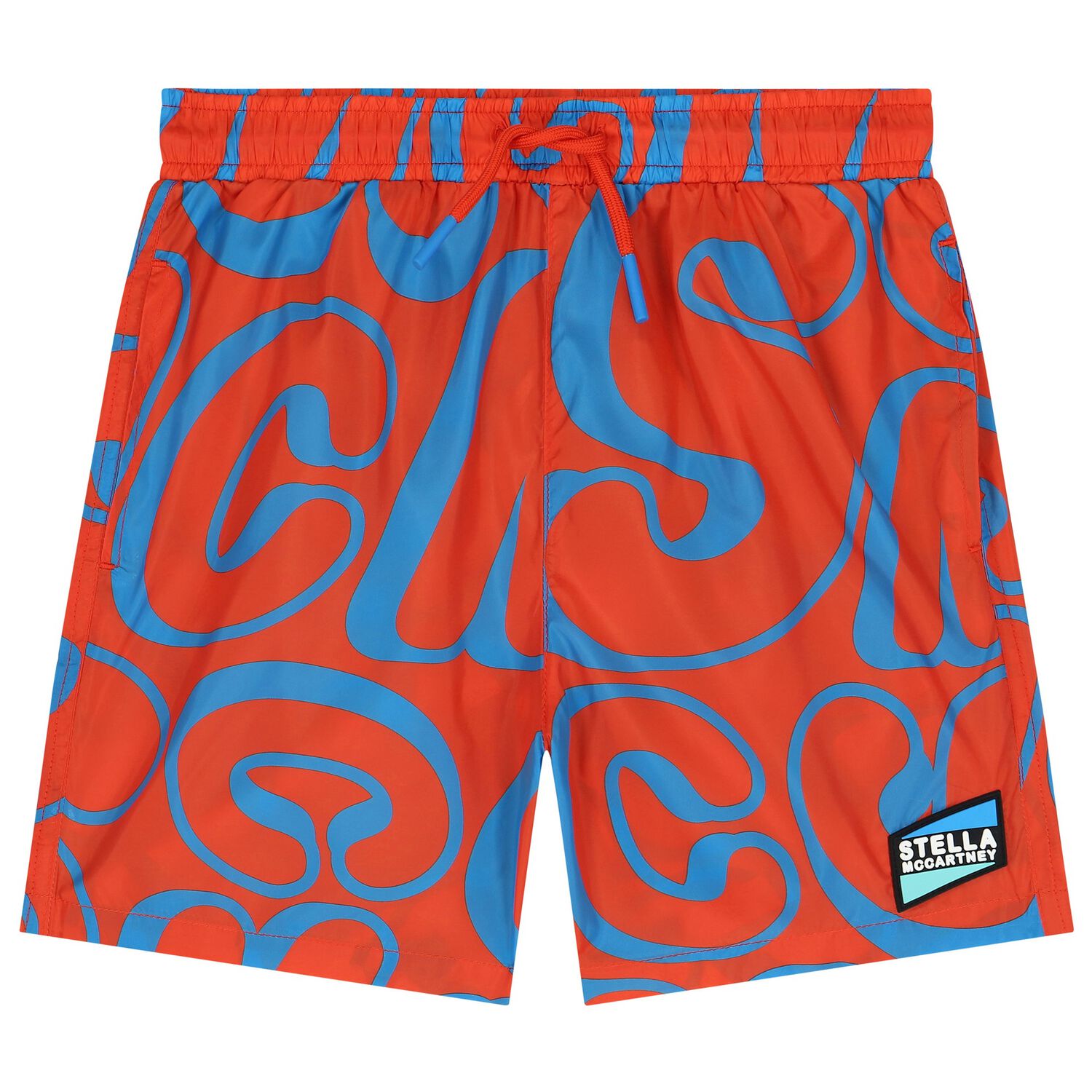 Boys Red & Blue Logo Shorts, 1, hi-res