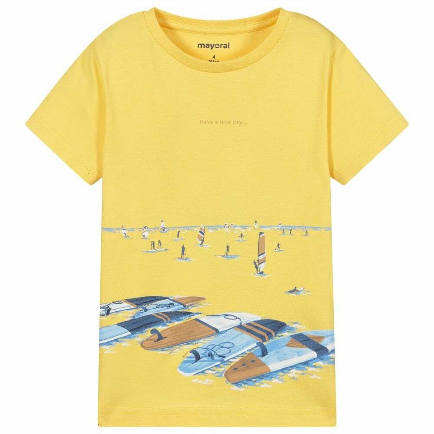 Younger Boys Yellow T-Shirt, 2, hi-res