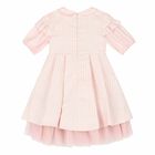 Girls Pink Bow Dress, 1, hi-res