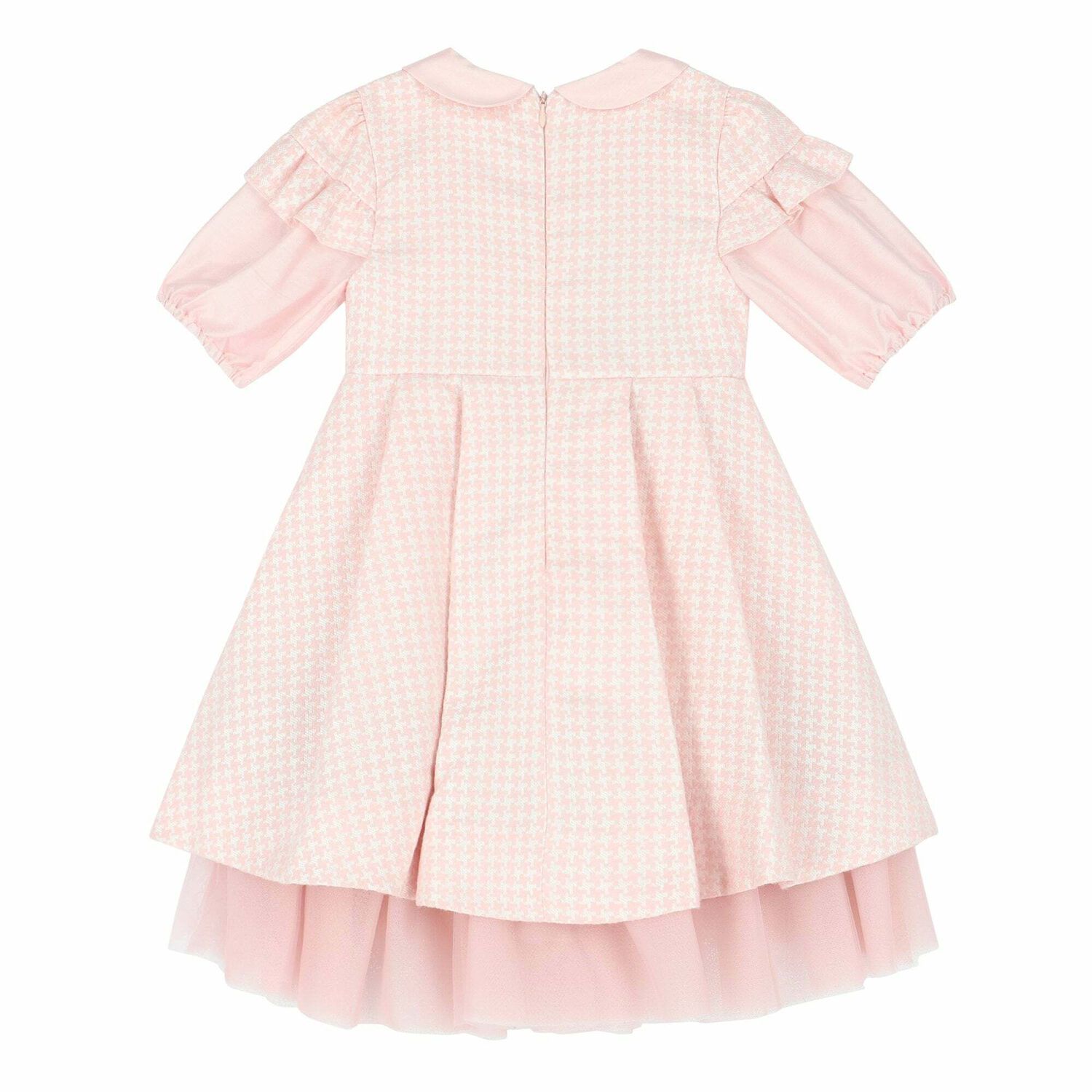 Girls Pink Bow Dress, 1, hi-res