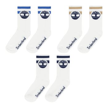 Baby Boys White Logo Socks ( 3 Pack )