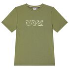 Boys Green Logo T-Shirt, 1, hi-res