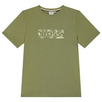 Boys Green Logo T-Shirt