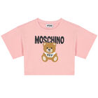 Girls Pink Teddy Logo Skirt Set, 3, hi-res
