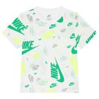 Boys White & Black Logo Shorts Set, 1, hi-res