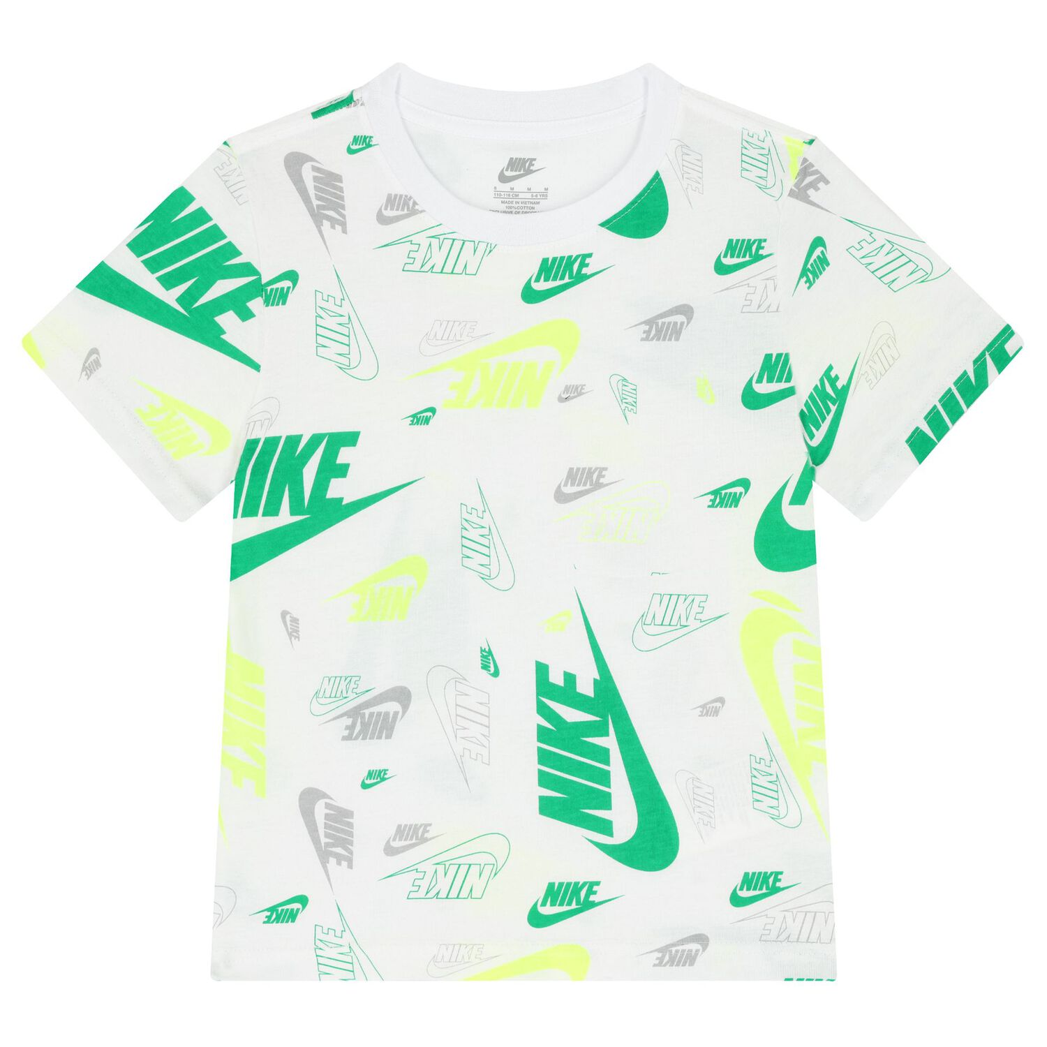 Boys White & Black Logo Shorts Set, 1, hi-res