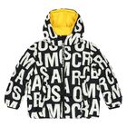 Black & White Logo Puffer Jacket, 1, hi-res