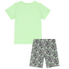 Boys Green & Grey Joystick Shorts Set, 2, hi-res