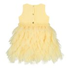 Baby Girls Yellow Tulle Ruffles Dress, 2, hi-res