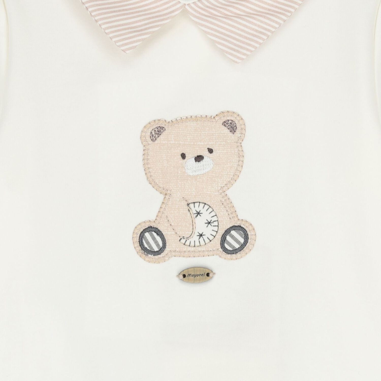 Baby Boys Ivory Teddy Bear 2 Piece Babygrow, 1, hi-res