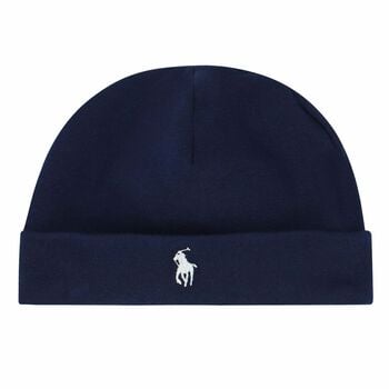Baby Boys Navy Logo Hat