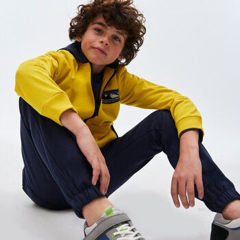 Boys Yellow & Navy Blue Tracksuit