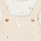 Beige & Ivory Baby Romper, 3, hi-res