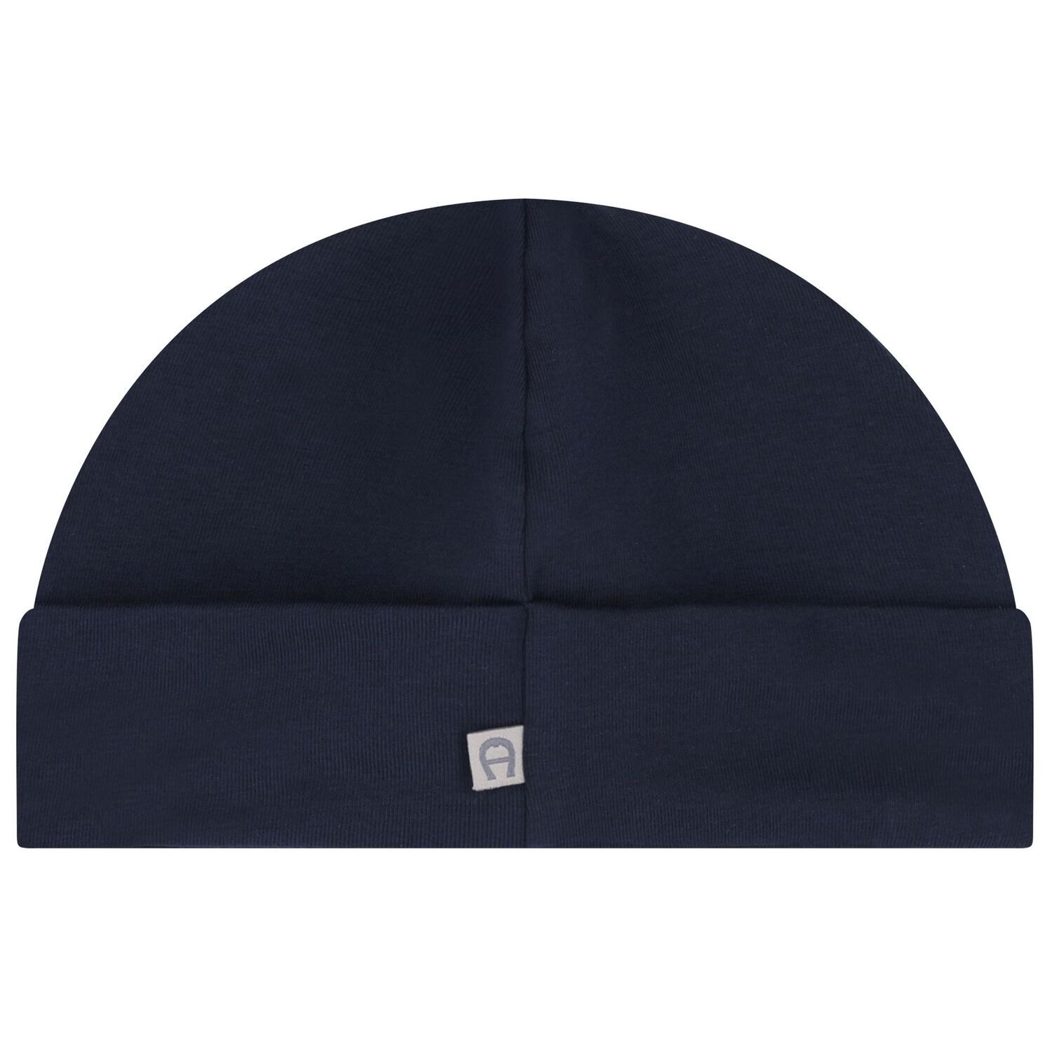 Baby Boys Navy Blue & Gold Logo Baby Hat, 3, hi-res