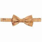 Younger Boys Beige Geo Map Bow Tie, 1, hi-res