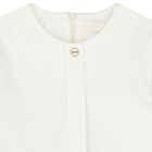 Girls Ivory Geo Map Bow Dress, 1, hi-res