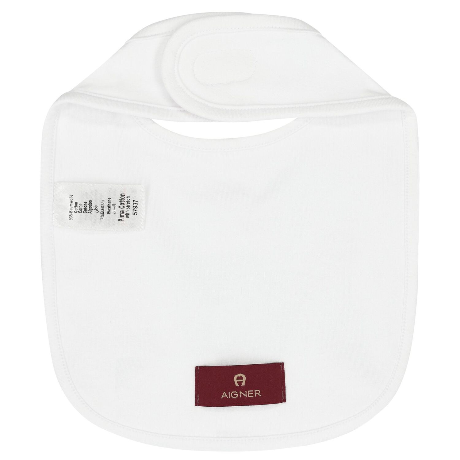 Baby Boys White Logo Baby Bib, 3, hi-res image number null