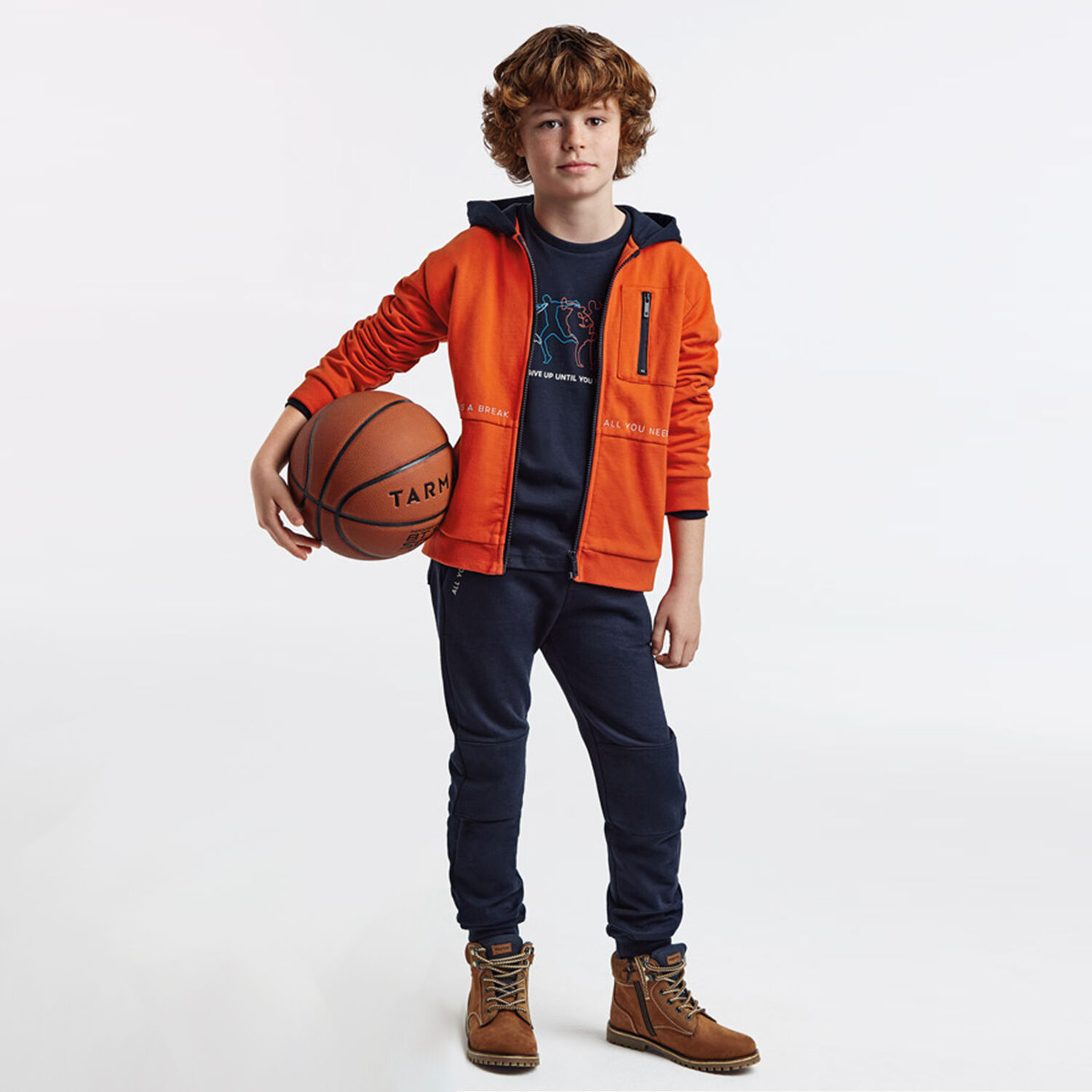 Boys Orange & Black Tracksuit, 1, hi-res image number null