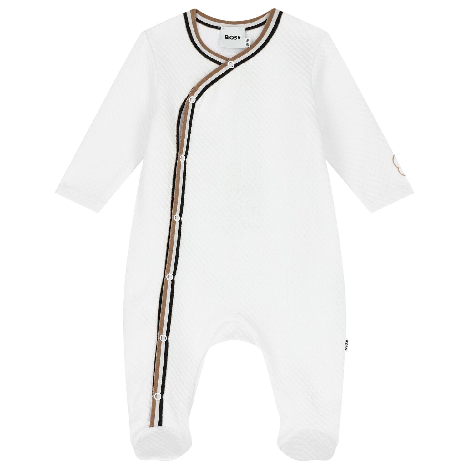 White Logo Babygrow Gift Set, 1, hi-res