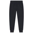 Boys Black Swoosh Logo Tracksuit, 1, hi-res