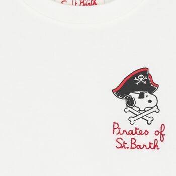 Boys White Pirates of St Barth Snoopy T-Shirt