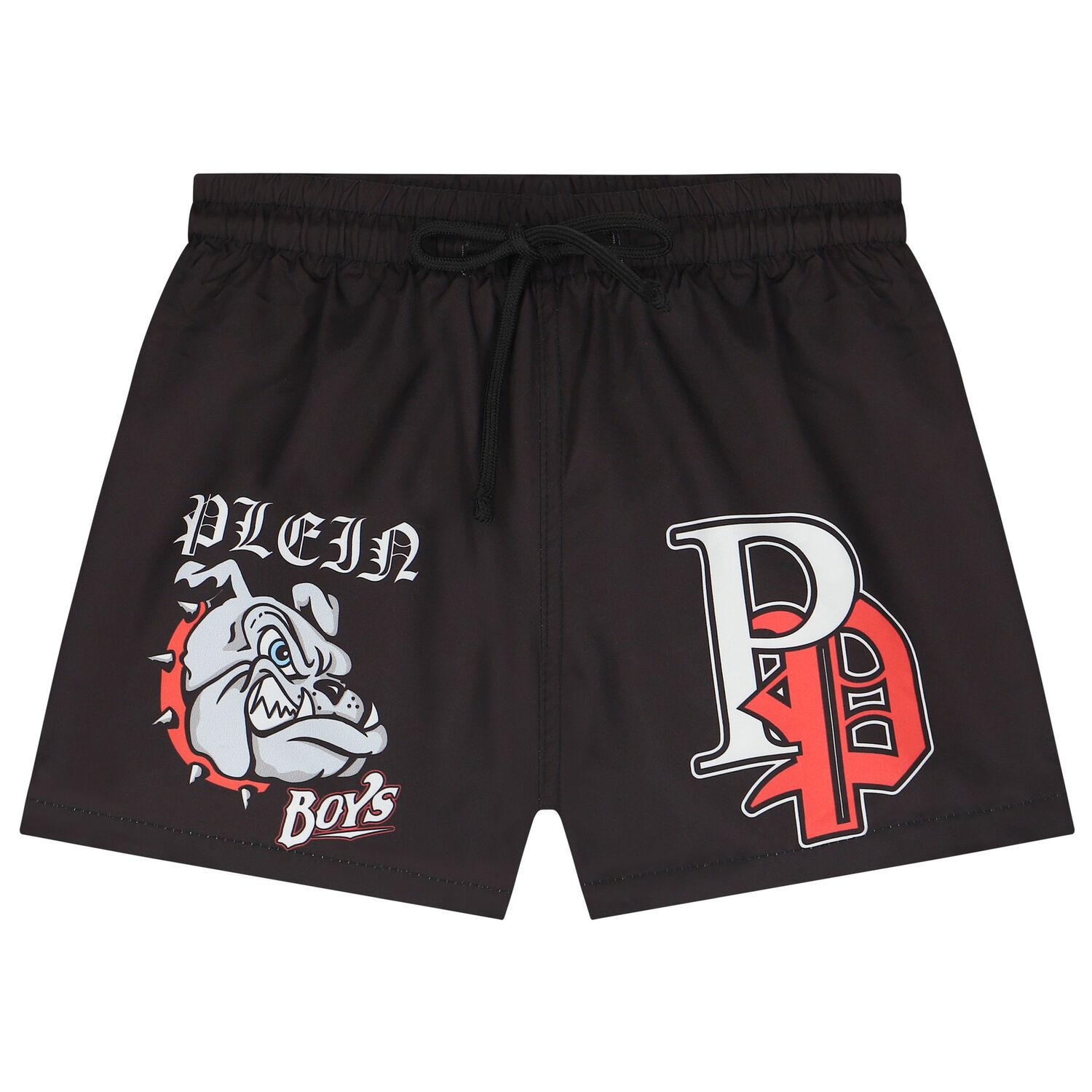Boys Black Logo Swim Shorts, 1, hi-res image number null