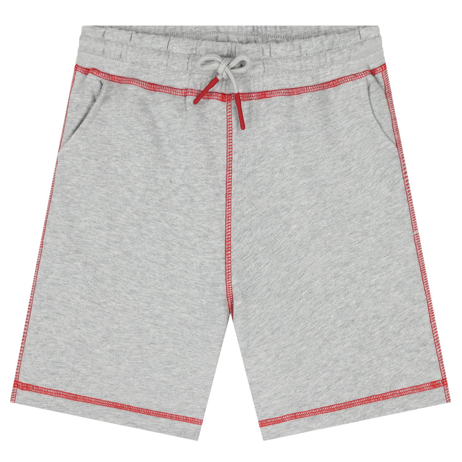 Boys Grey Logo Shorts, 1, hi-res