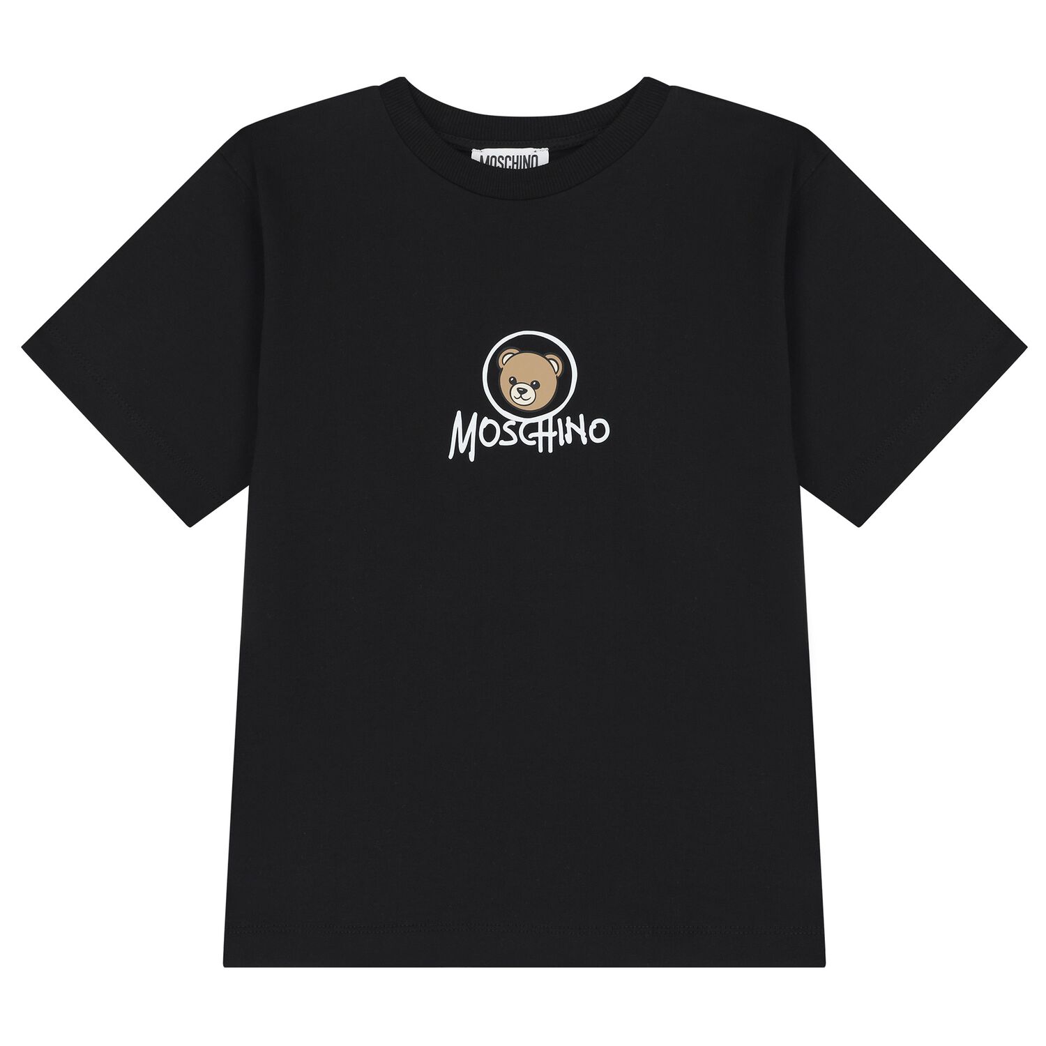 Black Teddy Bear Logo Long Sleeve Top, 6, hi-res