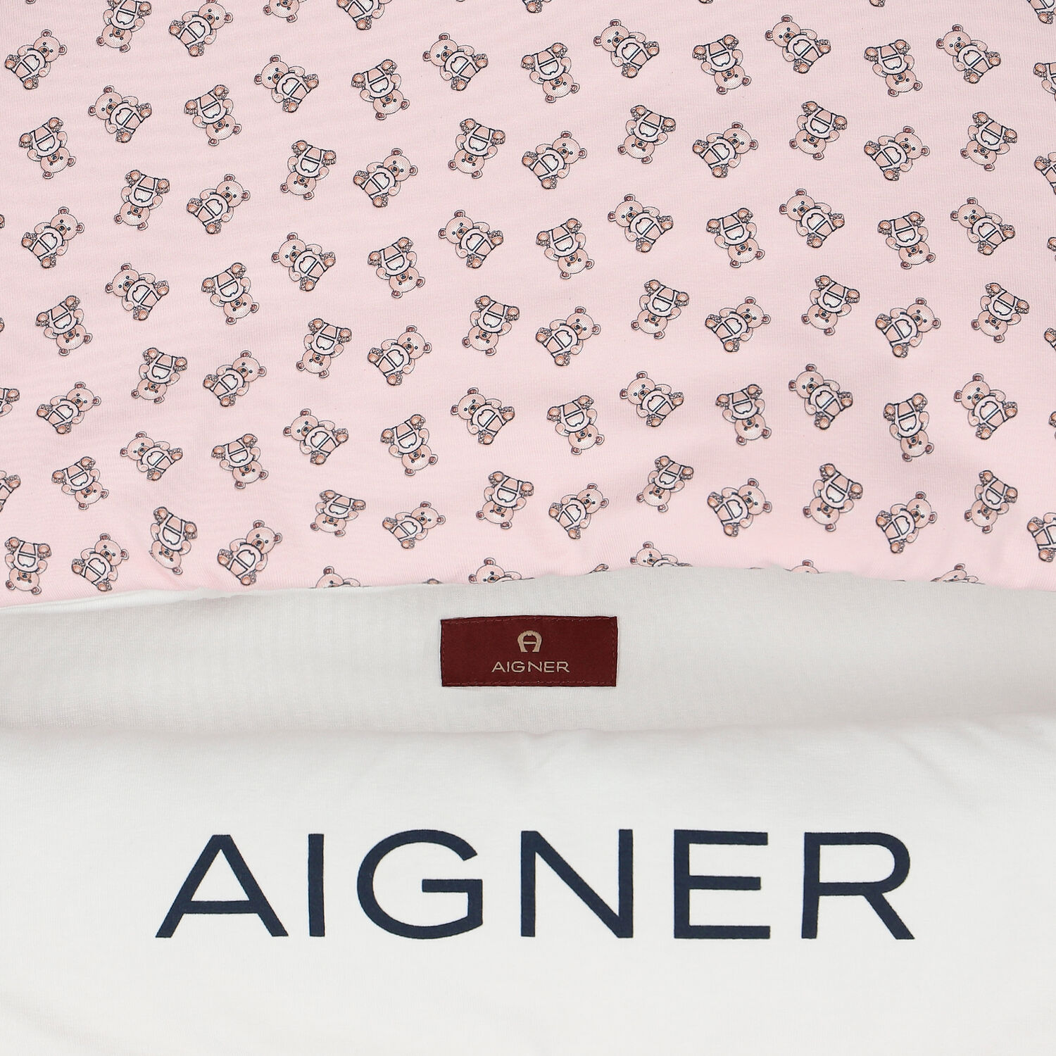 Baby Boys Blue & White Pima Cotton Logo Nest, 3, hi-res image number null