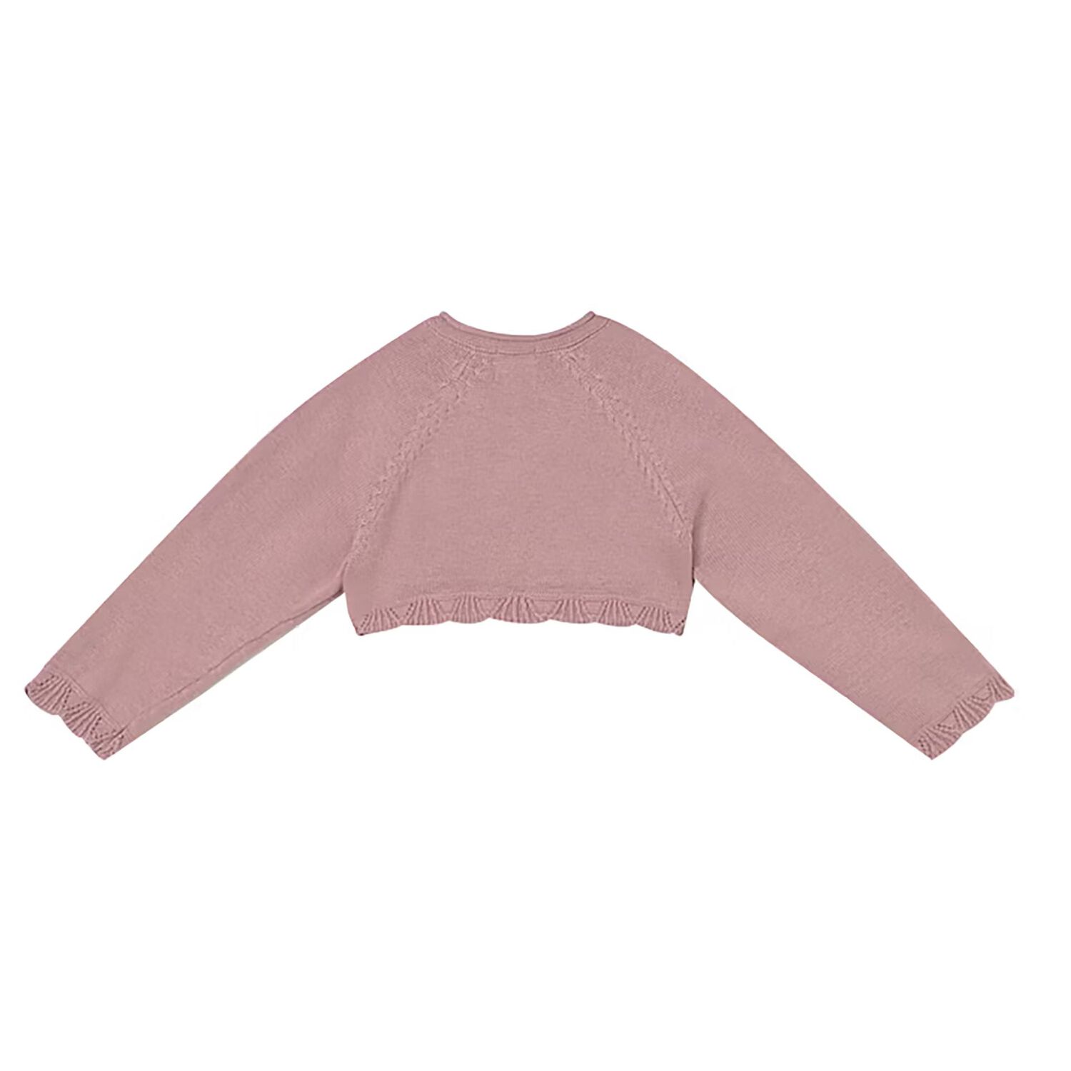 Younger Girls Pink Knitted Cardigan, 5, hi-res