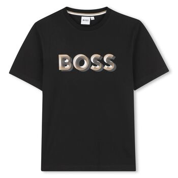 Boys Black Logo T-Shirt