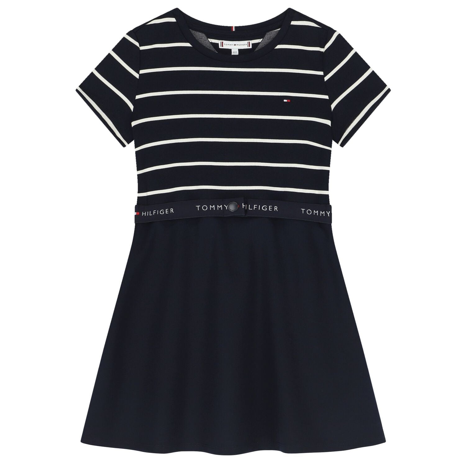 Girls Navy Blue Logo Dress, 4, hi-res