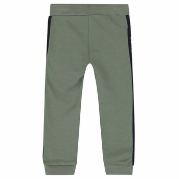 Younger Boys Khaki Logo Joggers