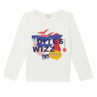 Girls White Printed Long Sleeve Top, 1, hi-res
