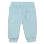 Younger Boys Blue Logo Joggers, 1, hi-res