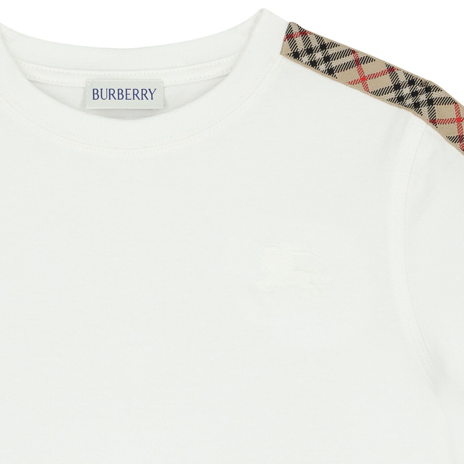 White Logo Check T-Shirt, 1, hi-res