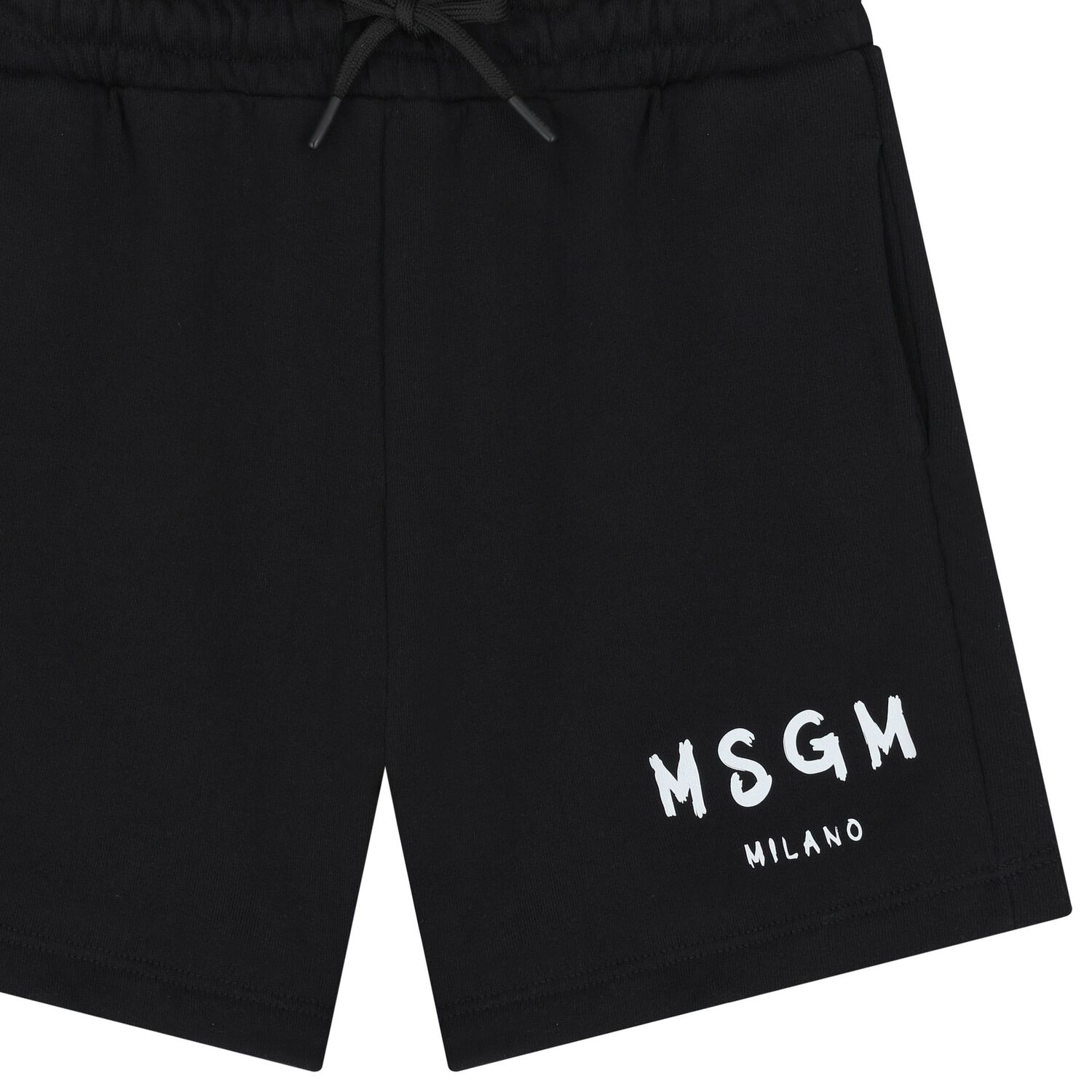 Boys Black Logo Shorts, 2, hi-res