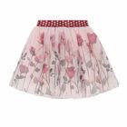 Girls Pink Roses Tulle Skirt, 1, hi-res