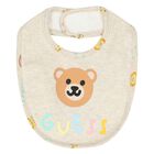 Beige Logo Teddy Bear Baby Bib ( 2-Pack ), 1, hi-res