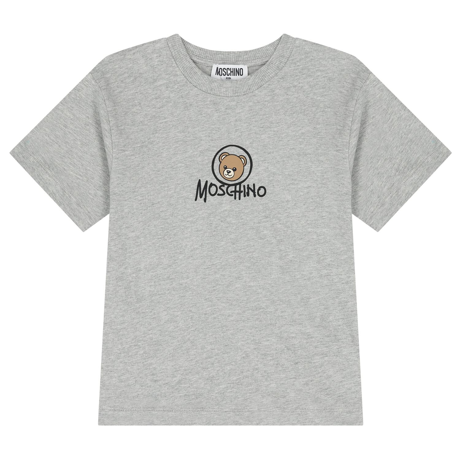Grey Teddy Bear Logo Long Sleeve Top, 7, hi-res