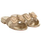 Girls Gold Embellished Sandals , 1, hi-res
