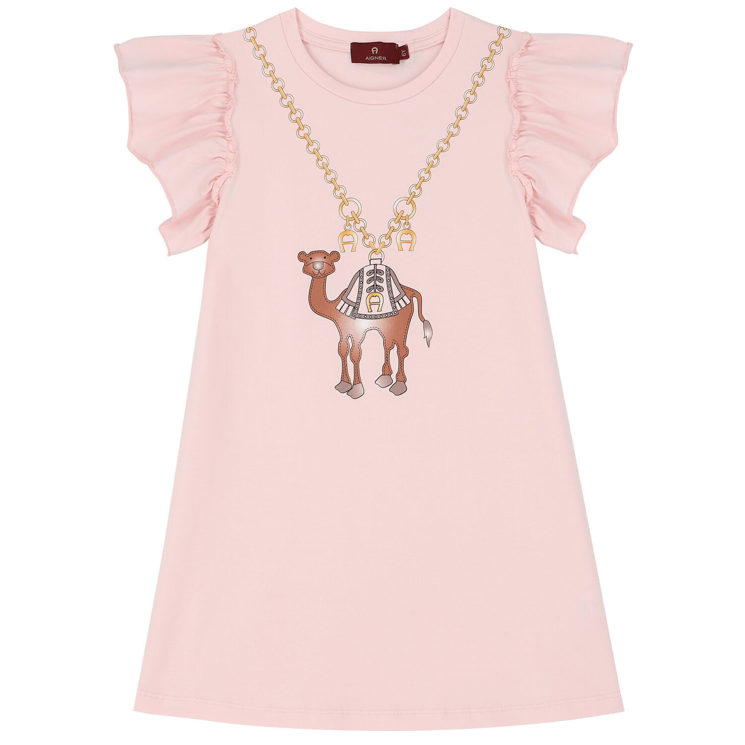 Girls Pink Camel Logo Dress, 1, hi-res image number null