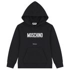 Black Logo Hooded Top, 1, hi-res