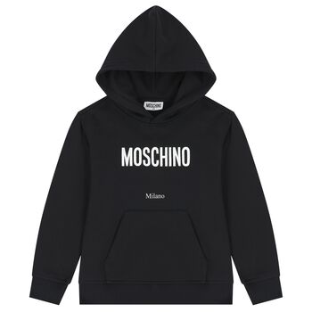 Black Logo Hooded Top