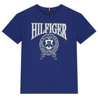 Boys Blue Varsity Logo T-Shirt, 3, hi-res
