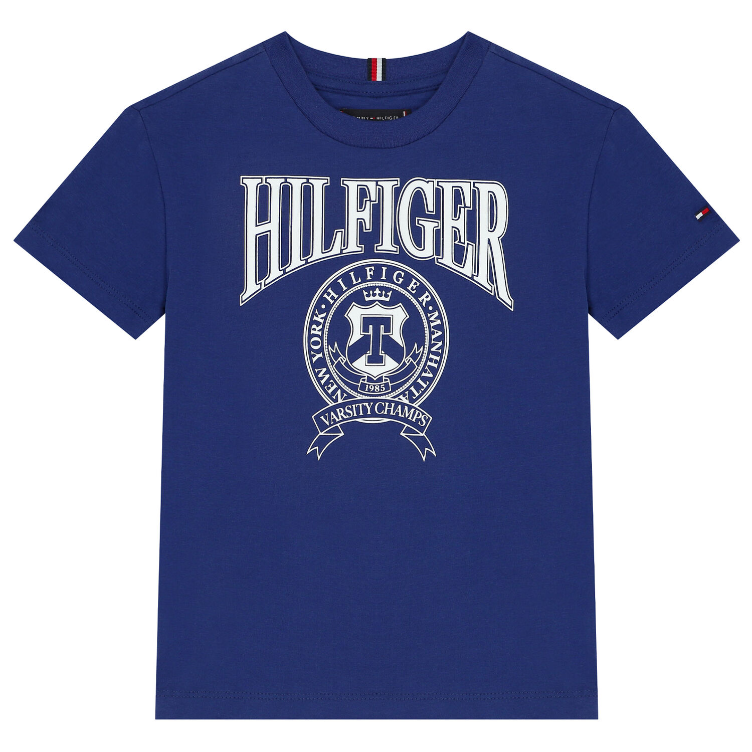 Boys Blue Varsity Logo T-Shirt, 3, hi-res