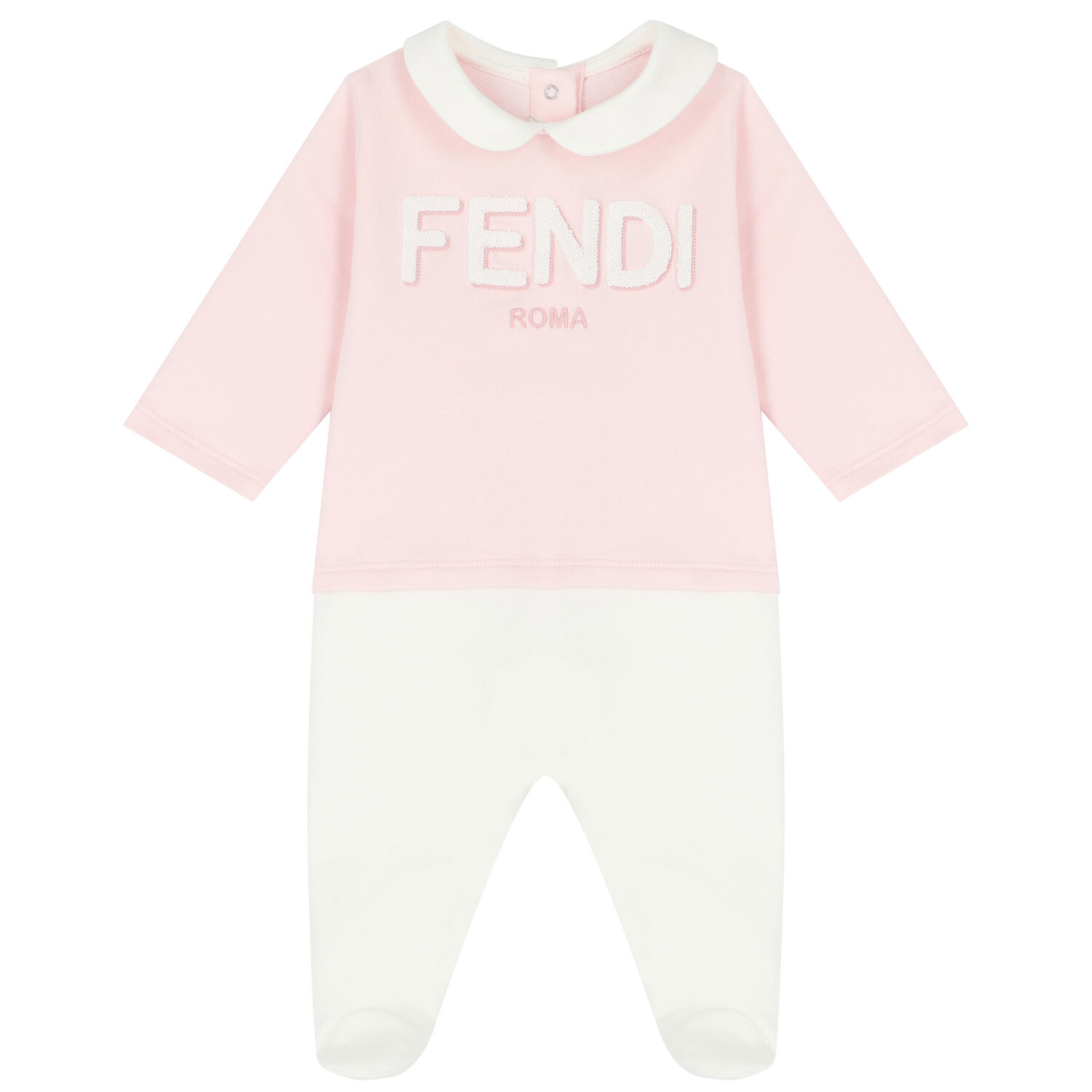 Ivory & Pink Logo Babygrow Set, 1, hi-res image number null