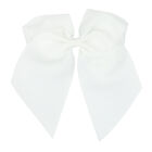Girls White Bow Hair Clip, 1, hi-res
