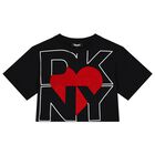 Girls Black Logo T-Shirt, 1, hi-res