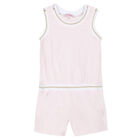 Girls Pink Playsuit, 1, hi-res